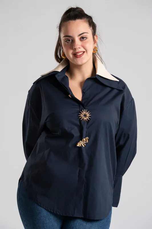 Πουκάμισο Καρφίτσες Χρωματικές Λεπτομέρειες