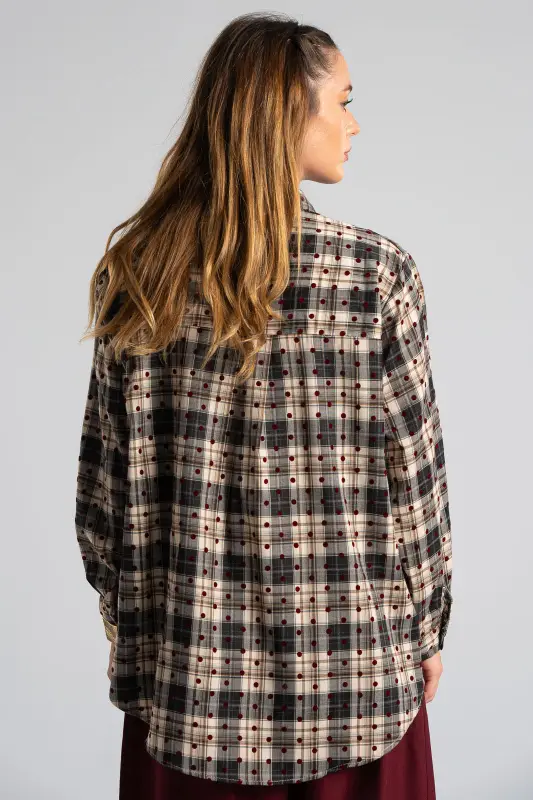 Πουκάμισο Καρώ Πουά Λεπτομέρειες