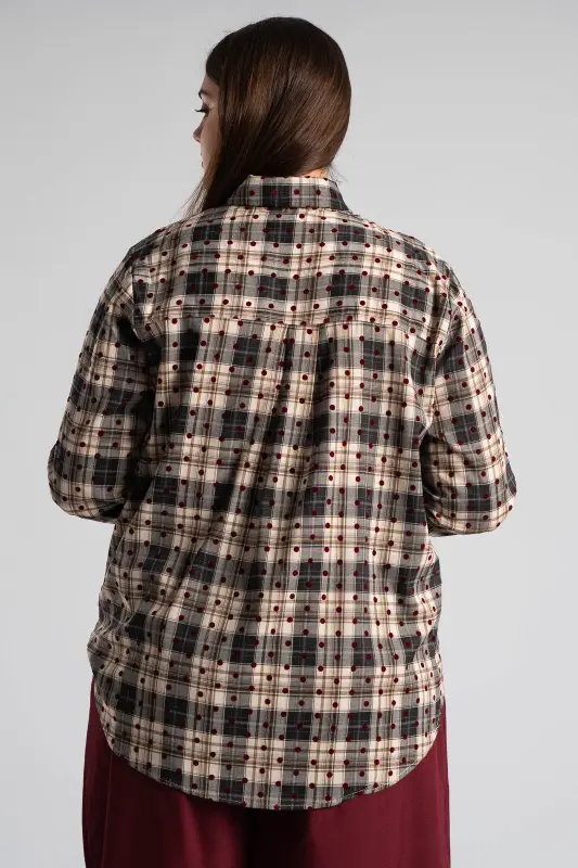 Πουκάμισο Καρώ Πουά Λεπτομέρειες