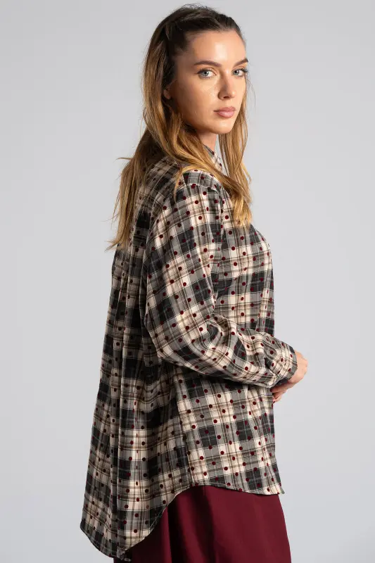 Πουκάμισο Καρώ Πουά Λεπτομέρειες