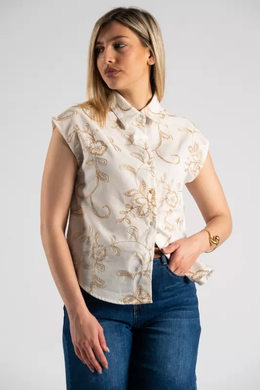 Shirt Embroidery Sleeveless