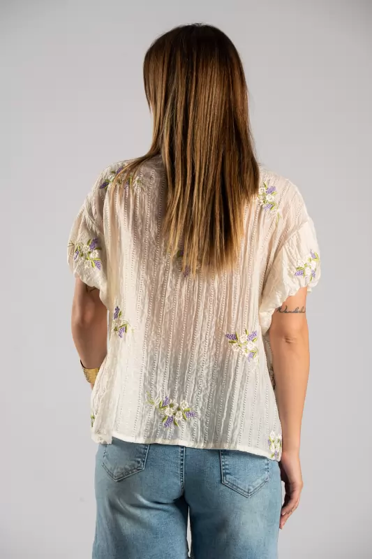 Πουκάμισο Κέντημα Floral