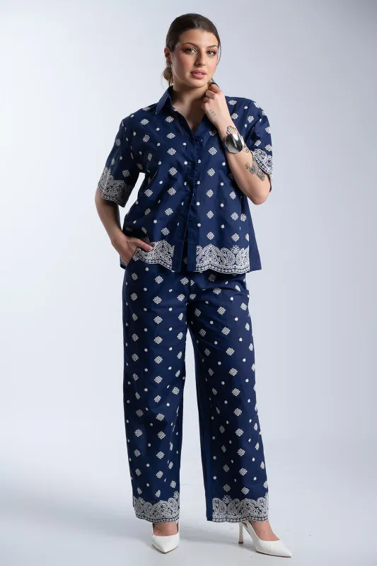 Πουκάμισο Κεντημένες Λεπτομέρειες Elvina