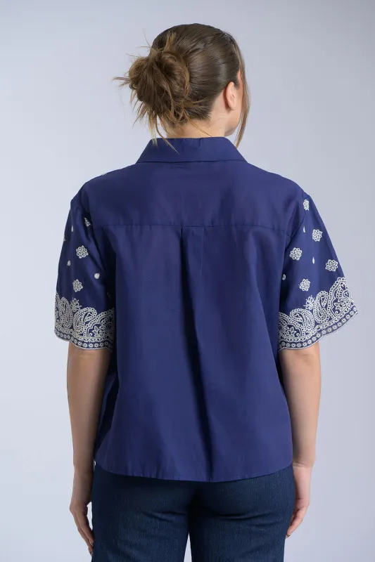 Πουκάμισο Κεντημένες Λεπτομέρειες Elvina