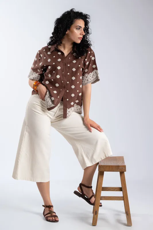 Πουκάμισο Κεντημένες Λεπτομέρειες Elvina