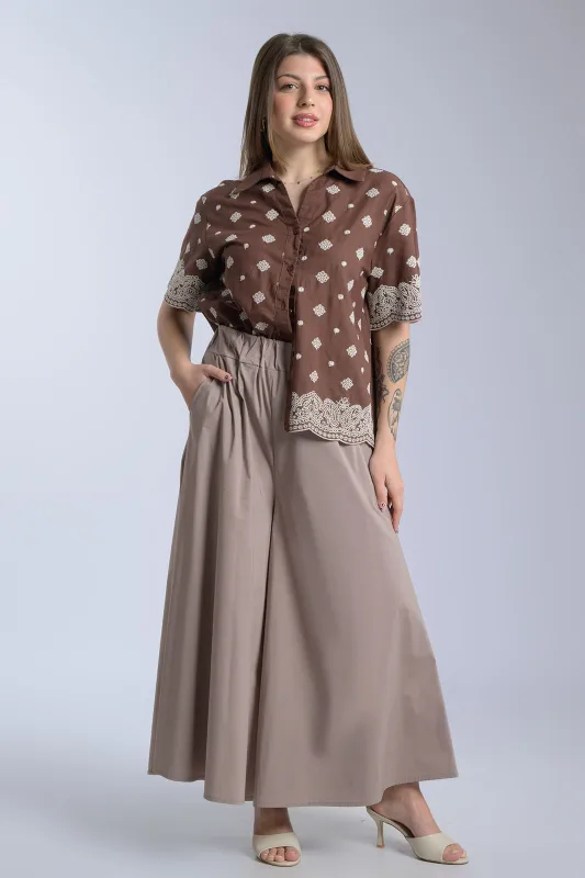 Πουκάμισο Κεντημένες Λεπτομέρειες Elvina