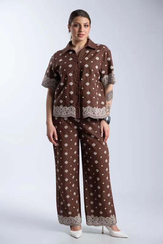 Πουκάμισο Κεντημένες Λεπτομέρειες Elvina