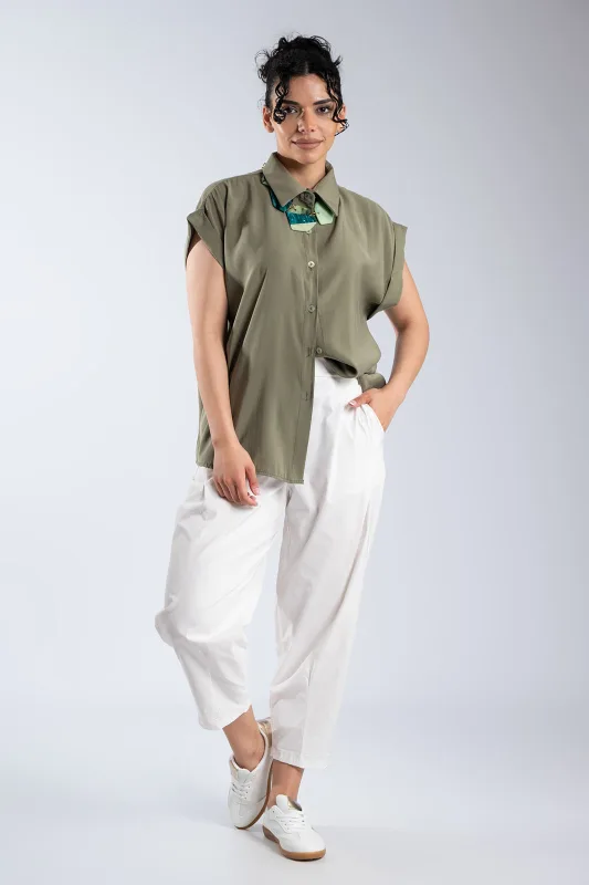 Πουκάμισο Κοντομάνικο Με Γιακά