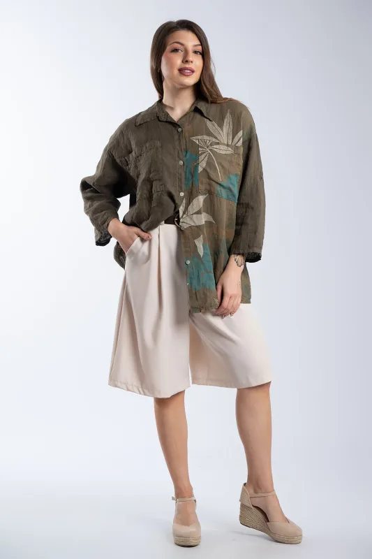 Πουκάμισο Λινό Floral