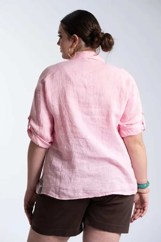 Πουκάμισο Λινό Floral