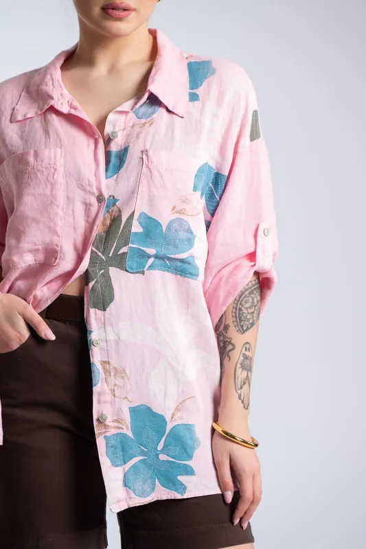 Πουκάμισο Λινό Floral