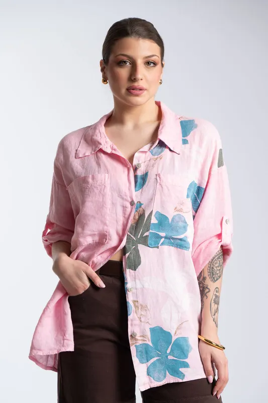 Πουκάμισο Λινό Floral