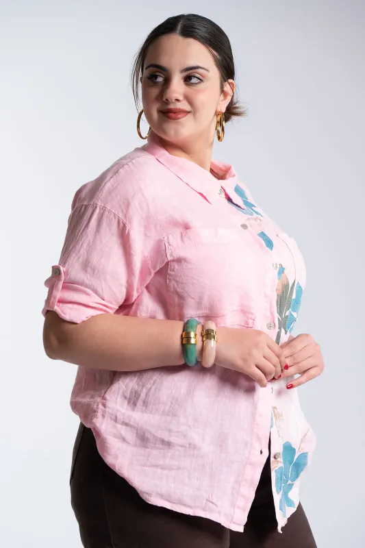 Πουκάμισο Λινό Floral