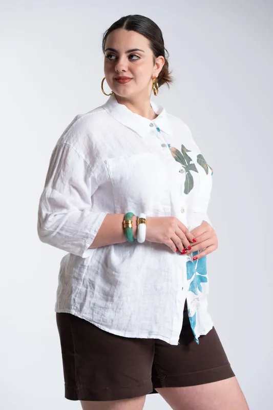 Πουκάμισο Λινό Floral