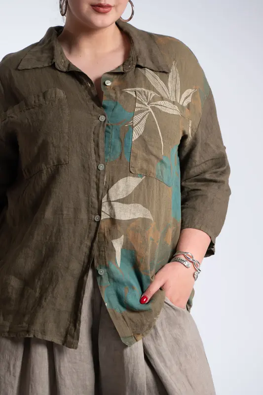 Floral Linen Shirt 