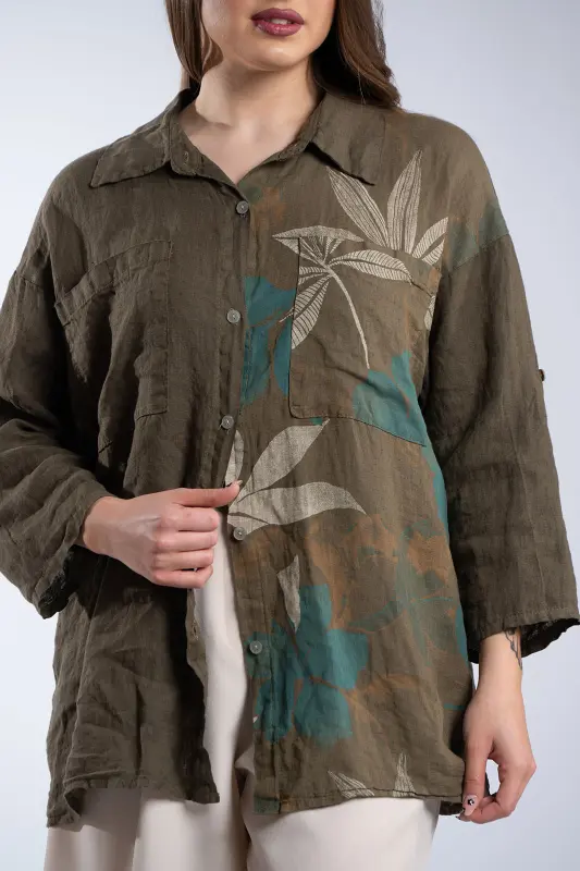 Floral Linen Shirt 