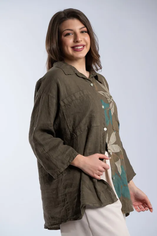 Floral Linen Shirt 