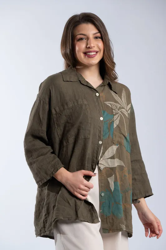 Floral Linen Shirt 
