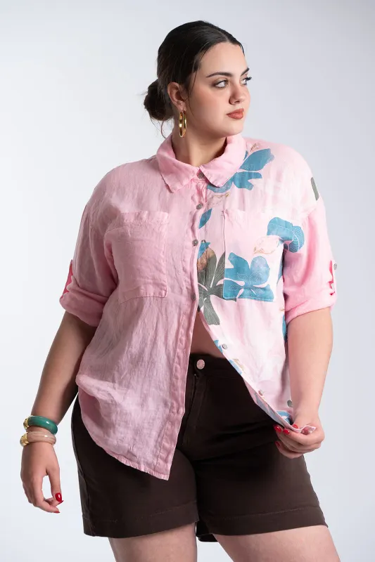 Πουκάμισο Λινό Floral