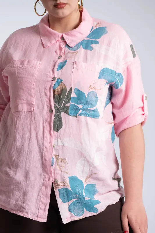 Πουκάμισο Λινό Floral