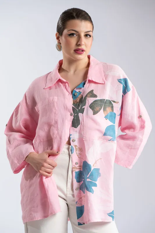 Πουκάμισο Λινό Floral