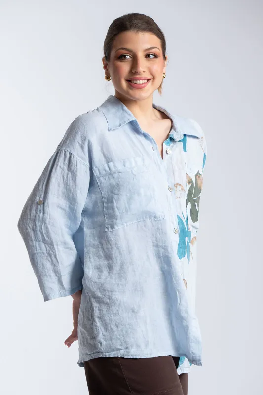 Πουκάμισο Λινό Floral