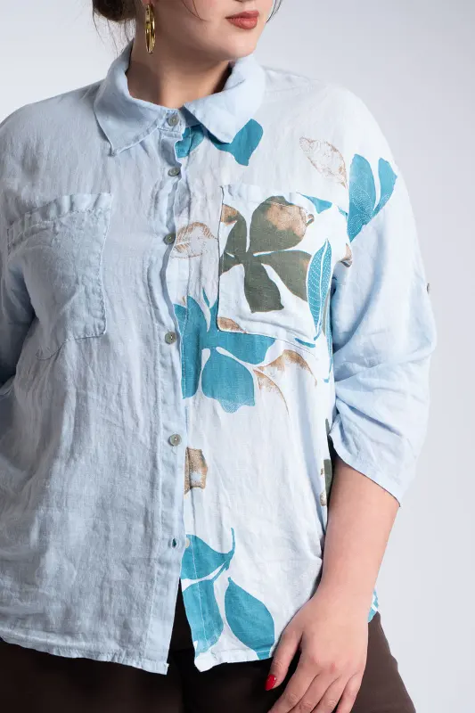 Πουκάμισο Λινό Floral