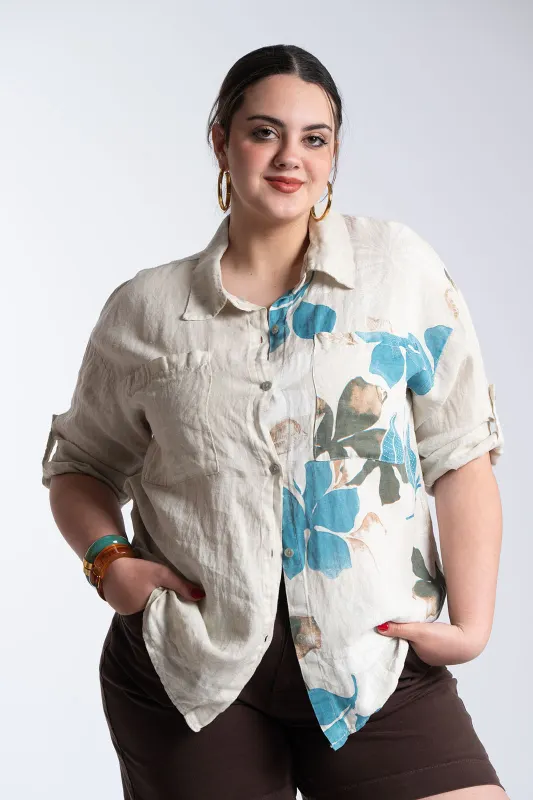 Πουκάμισο Λινό Floral