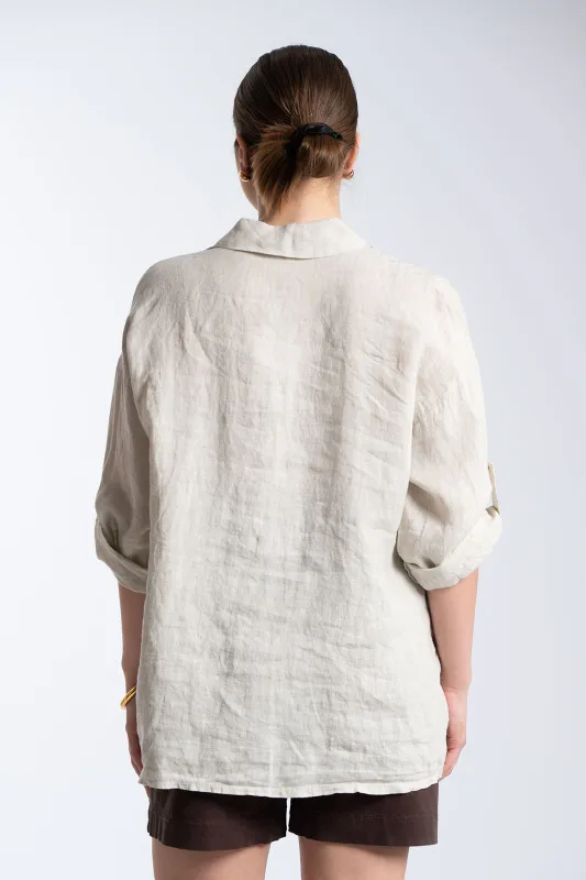 Πουκάμισο Λινό Floral