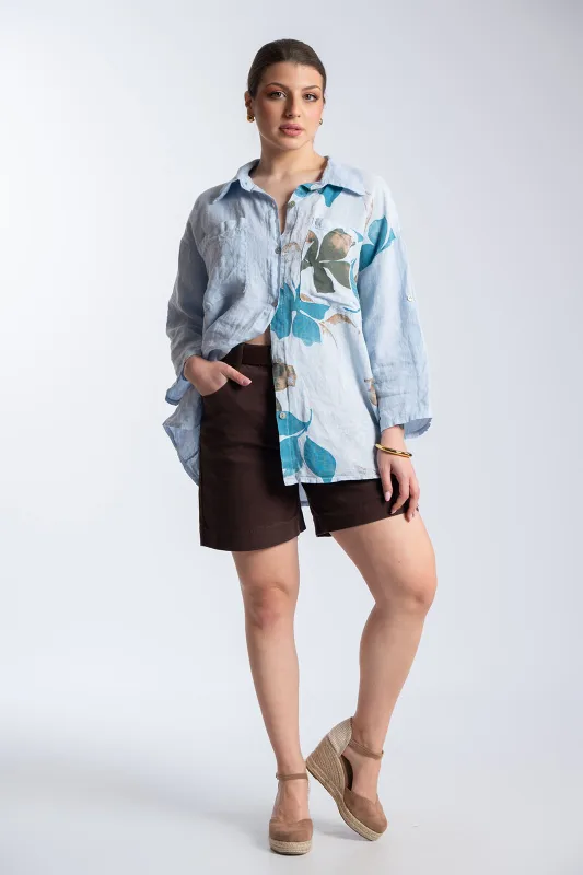 Πουκάμισο Λινό Floral