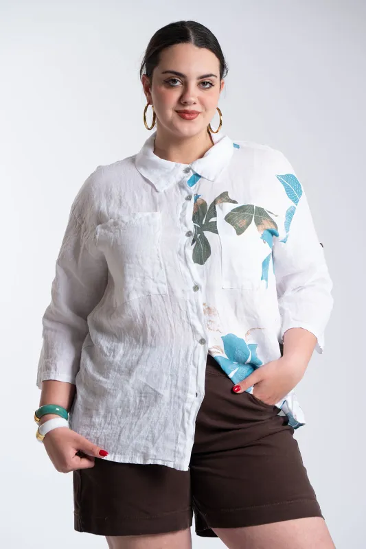 Πουκάμισο Λινό Floral
