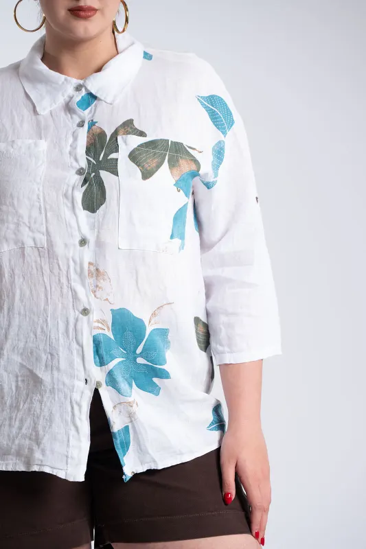 Πουκάμισο Λινό Floral