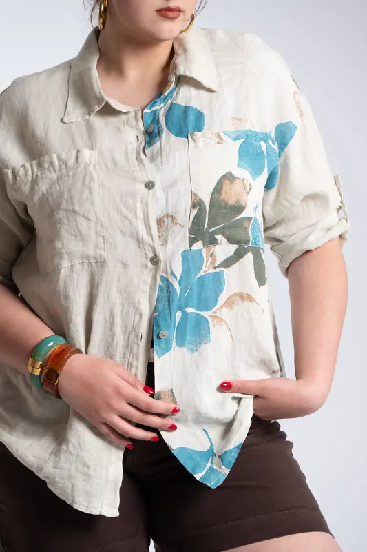 Πουκάμισο Λινό Floral