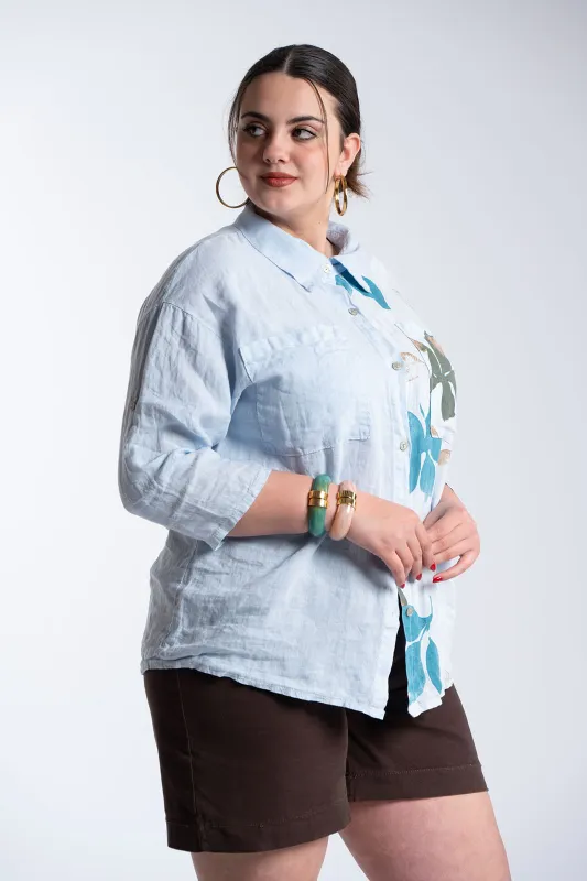 Πουκάμισο Λινό Floral