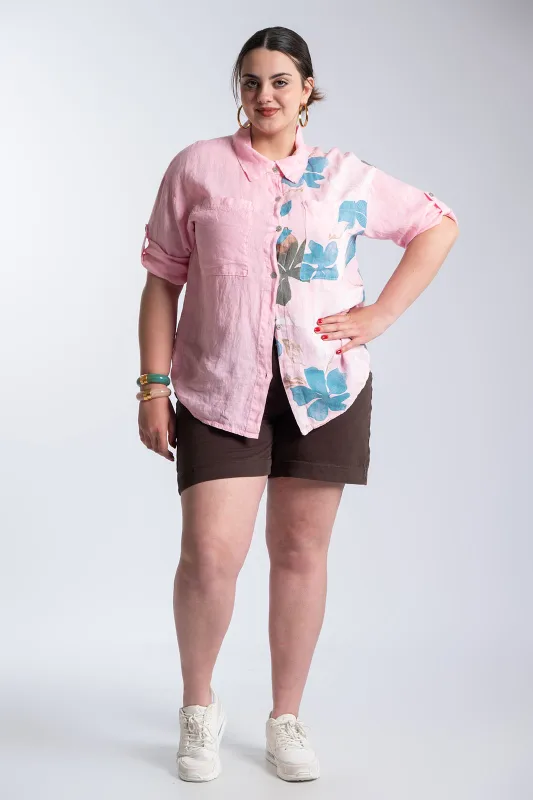 Πουκάμισο Λινό Floral