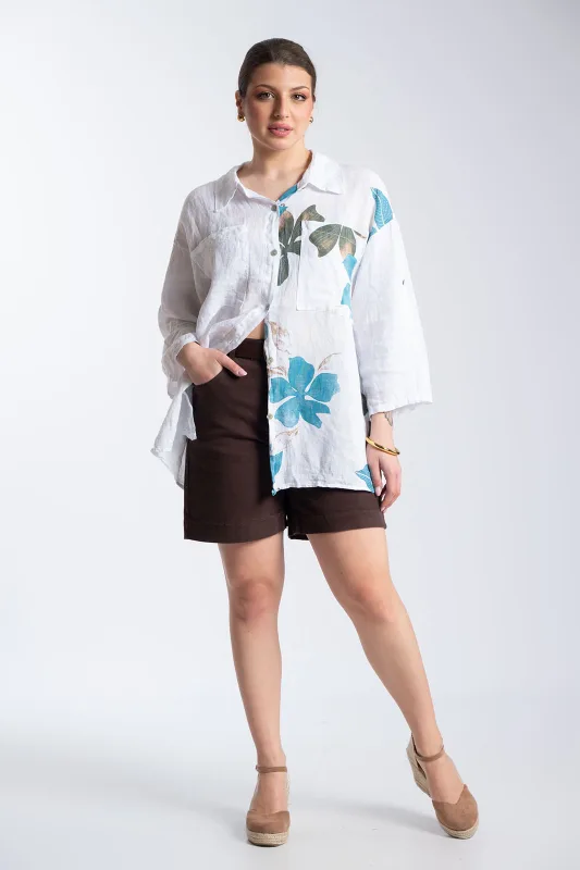 Πουκάμισο Λινό Floral