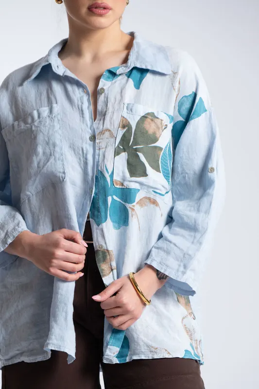 Πουκάμισο Λινό Floral