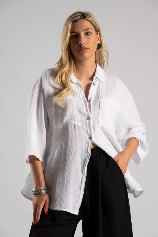 Shirt Linen Solid Color