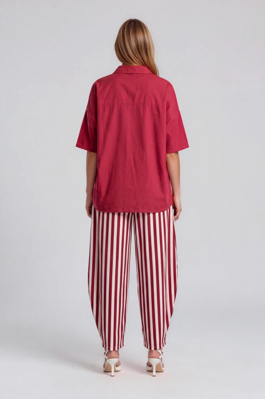Shirt Mao Neck Short Sleeves 