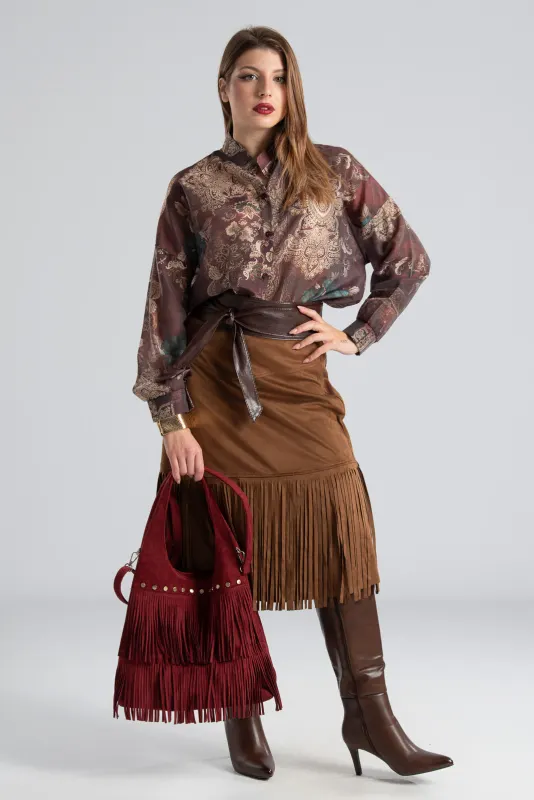 Πουκάμισο Mao Μπαρόκ Μακρύ Μανίκι