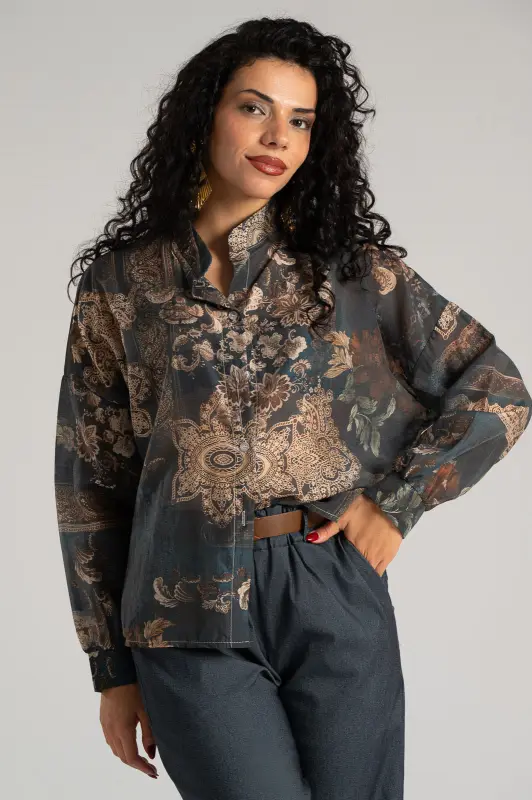 Shirt Mao Baroque Long Sleeve 