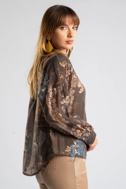 Shirt Mao Baroque Long Sleeve 