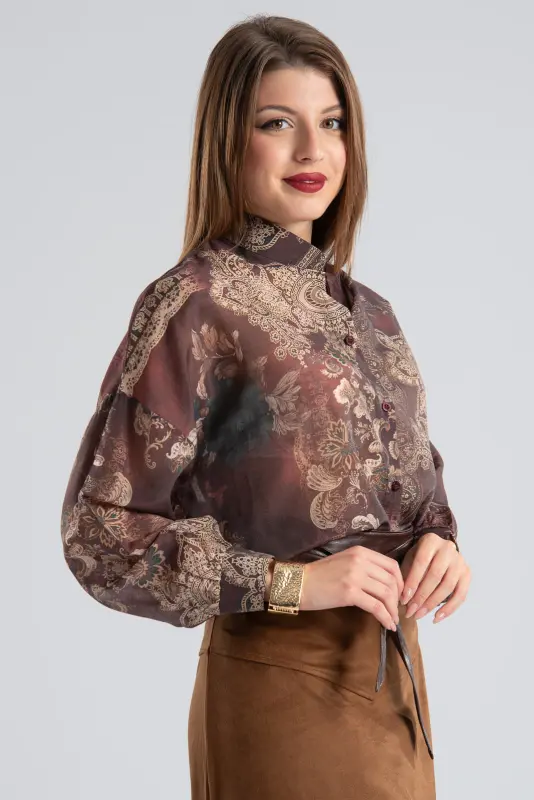 Πουκάμισο Mao Μπαρόκ Μακρύ Μανίκι