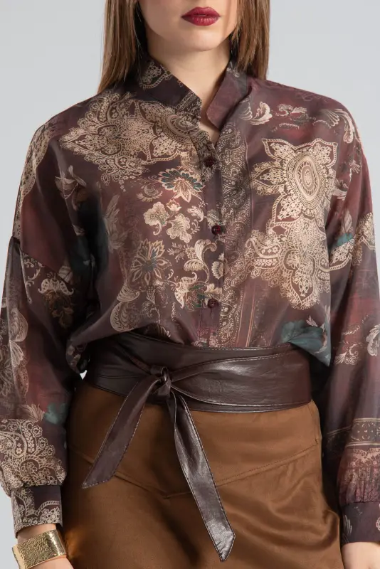 Πουκάμισο Mao Μπαρόκ Μακρύ Μανίκι