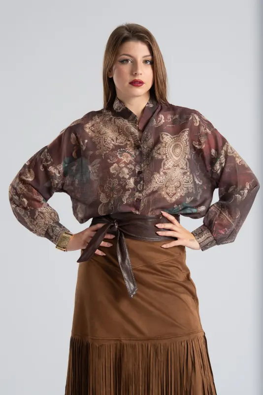 Shirt Mao Baroque Long Sleeve 