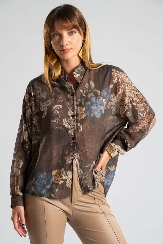 Shirt Mao Baroque Long Sleeve 