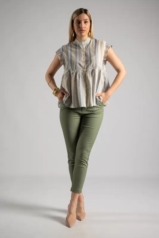 Shirt Mao Pleats
