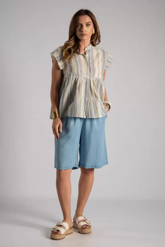 Shirt Mao Pleats