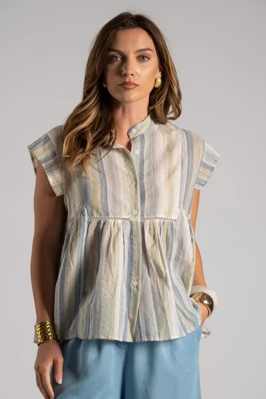Shirt Mao Pleats