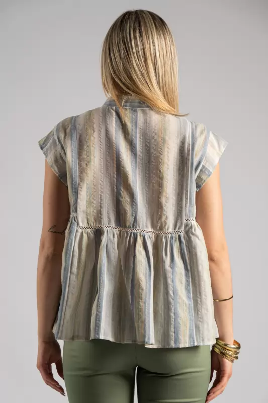 Shirt Mao Pleats